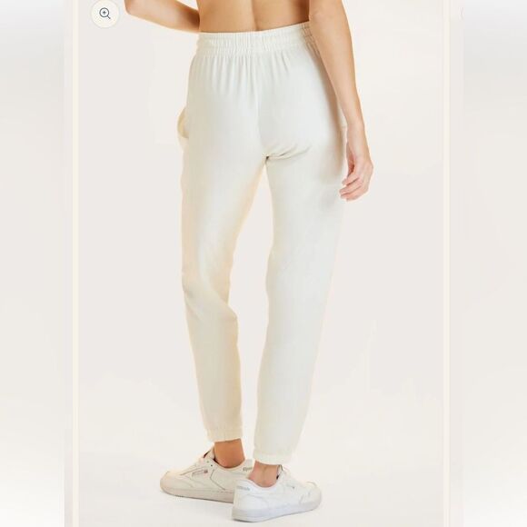 Alala Fleece off Duty Sweatpants Womens Sz M Bone Pull on Drawstring Fleece New - Picture 2 of 16